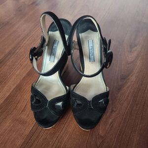 Prada Baroque Wedge Heels